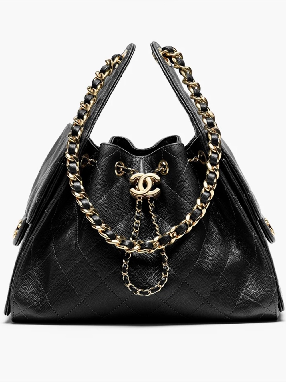 CHANEL Hobo Quilted Leather Shoulder Bag NWT